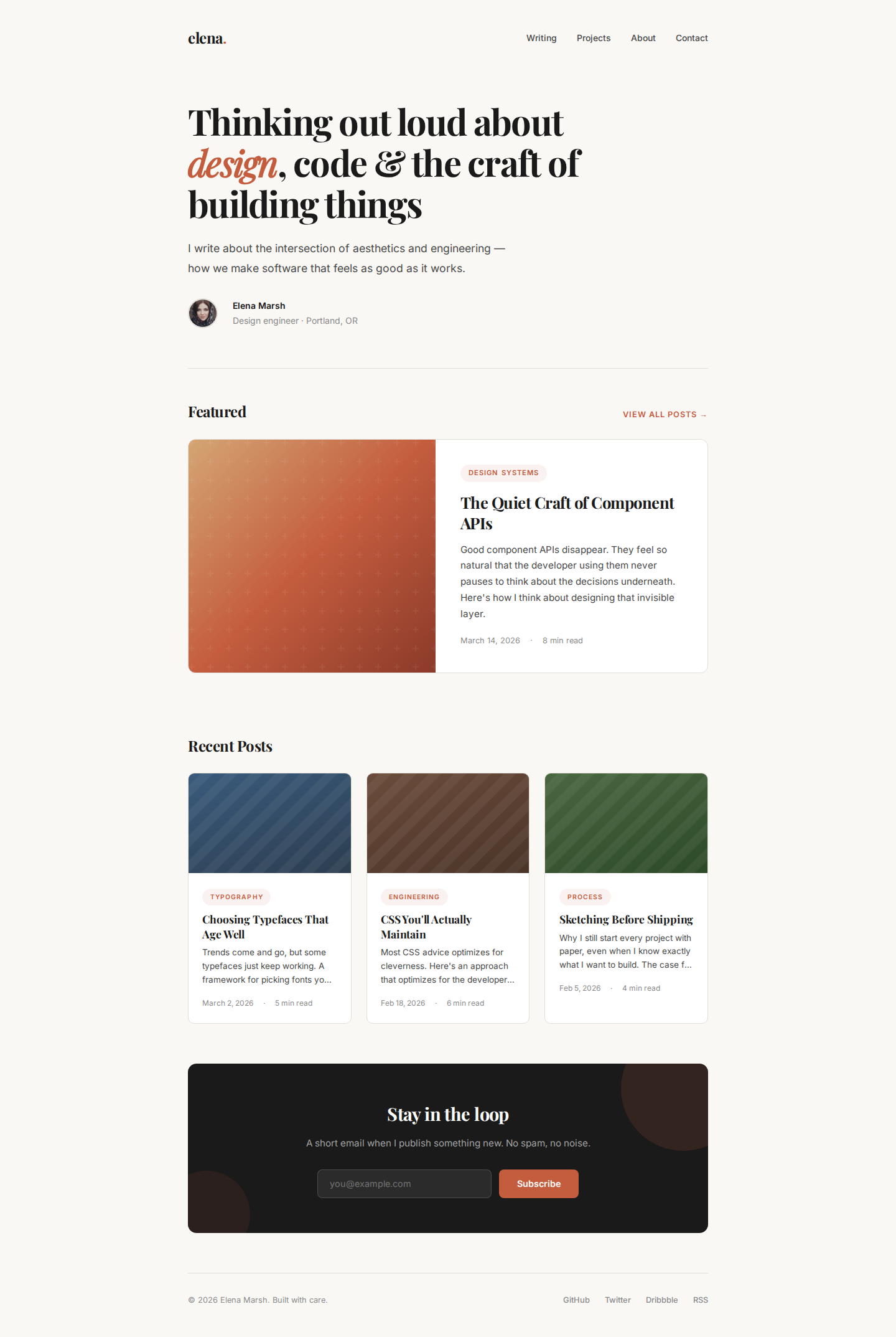 personal-blog screenshot
